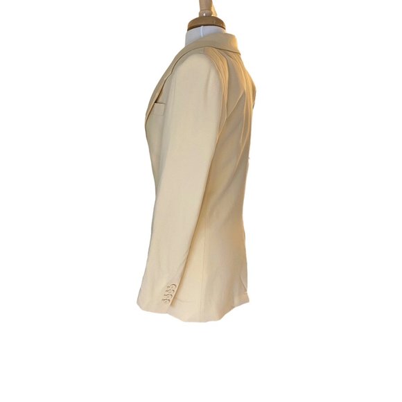 Lafayette 148 Pale Yellow Shoulder Padded Blazer Womens Medium - Picture 4 of 12
